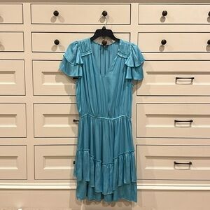 Size medium current air pleated dress with elastic waist